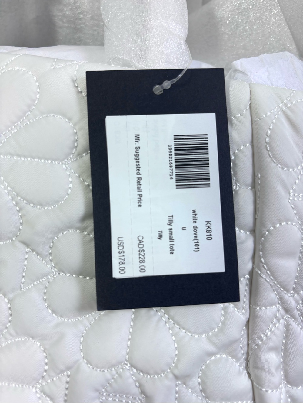 Kate Spade New York Tilly Quilted Sm Tote. White Dove. - Picture 13 of 15